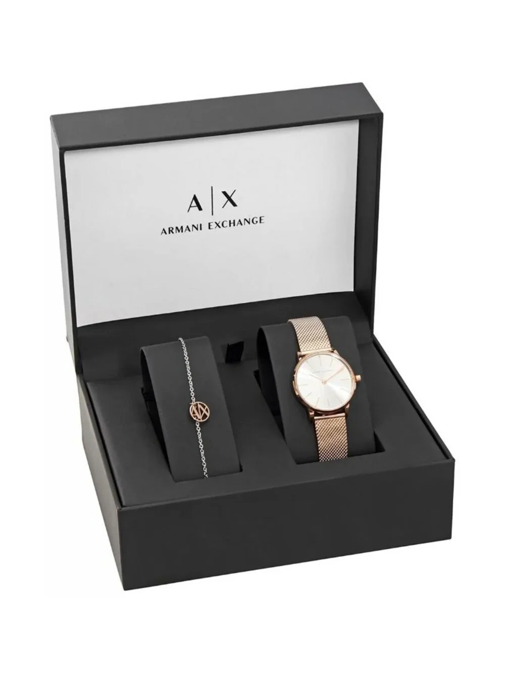 NWT Armani Exchange Lola Quartz Silver Dial Ladies Watch
